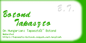 botond tapaszto business card